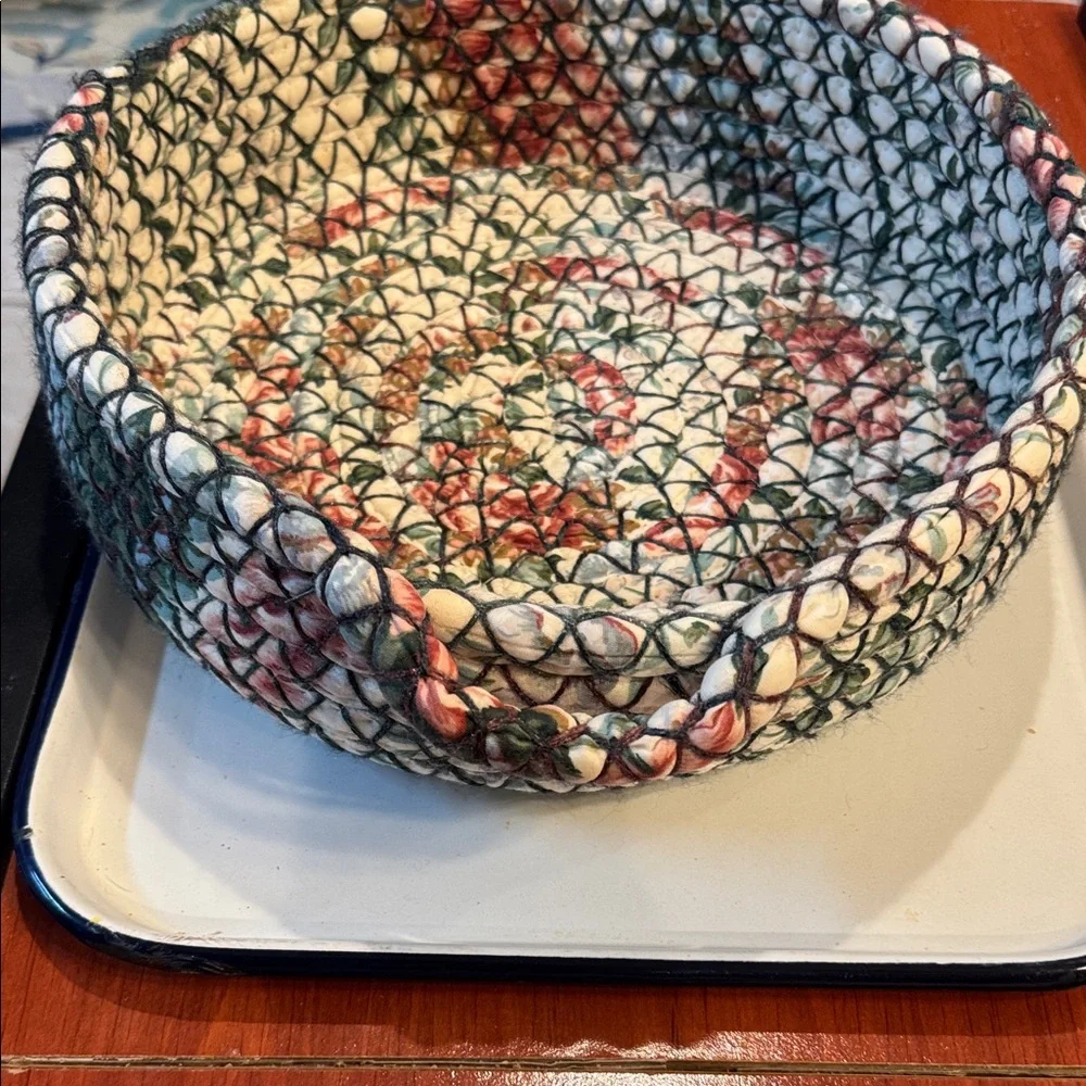 Basket Handcrafted Multicolor Woven Basket